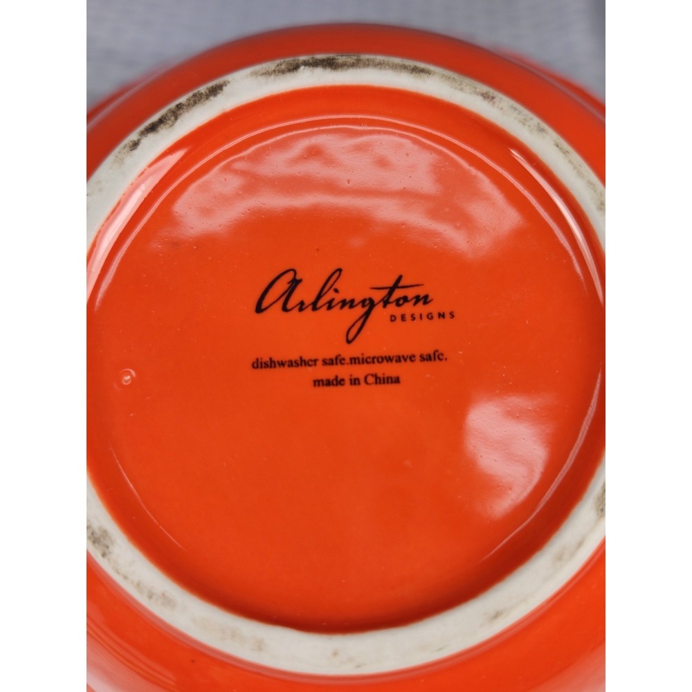 Arlington Designs Embossed Orange Fish VIBRANT & Festive Bowl Chips, Salads - Picture 3 of 5